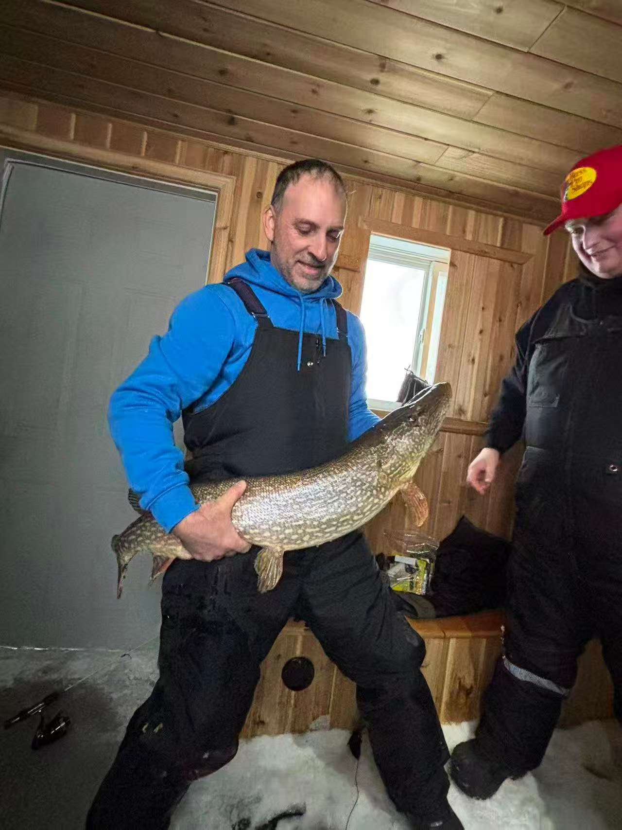 Ice Fishing in Warm Cozy Cabin